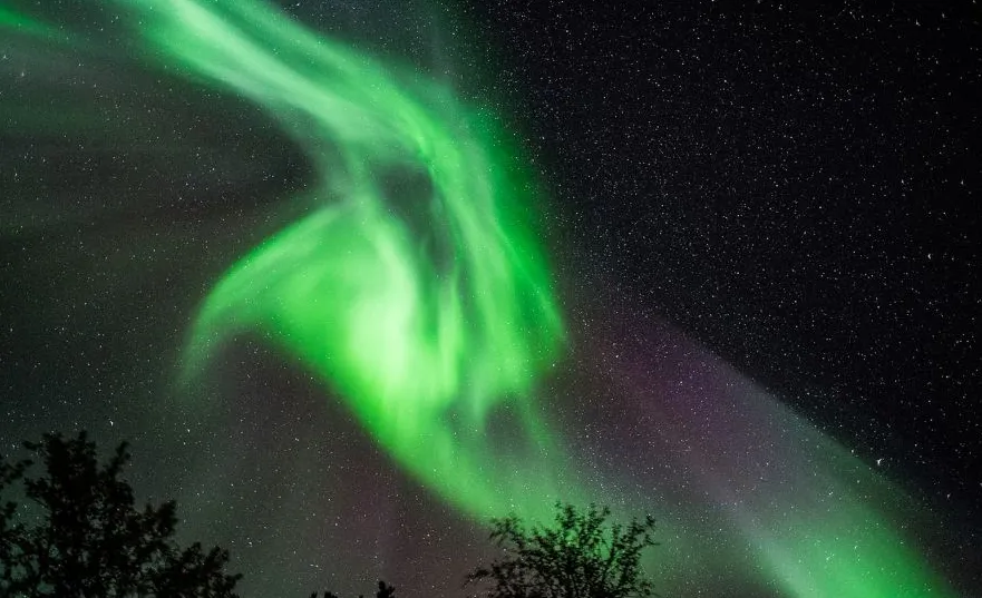 Excursión en minibús en busca de auroras boreales con hoguera